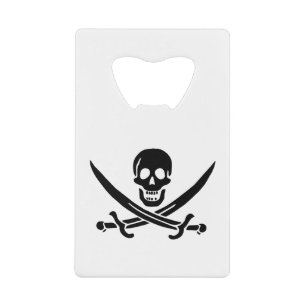 Pirate Flag Skull gekruist zwaarden Kredietkaart Flessenopener
