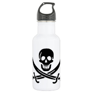Pirate Flag Skull gekruist zwaarden Waterfles