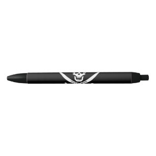 Pirate Flag Skull gekruist zwaarden Zwarte Inkt Pen