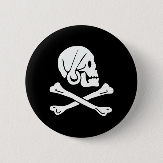 Pirate Flag van Henry Elke Ronde Button 5,7 Cm (Voorkant)