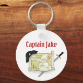 Pirate Fun Cute Map op maat Sleutelhanger (Voorkant)
