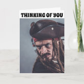 PIRATE FUNNY DENK AAN U EN RUMKAARTEN KAART (Voorkant)
