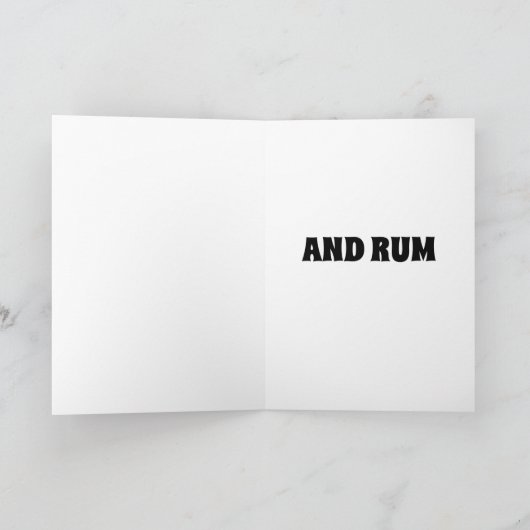 PIRATE FUNNY DENK AAN U EN RUMKAARTEN KAART (Binnen)