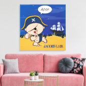 Pirate gepersonaliseerde jongens kamer Canvas kuns (Insitu (Woonkamer))