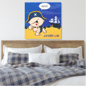 Pirate gepersonaliseerde jongens kamer Canvas kuns (Insitu (Slaapkamer))
