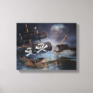 PIRATE GHOST SHIP CANVAS AFDRUK