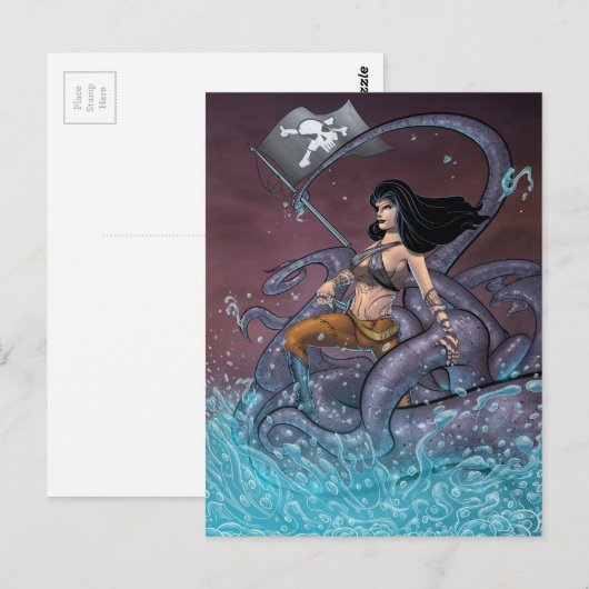 Pirate Girl Briefkaart (Voorkant / Achterkant)