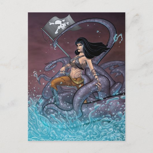 Pirate Girl Briefkaart (Voorkant)