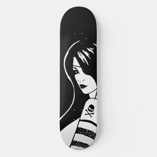 Pirate Girl Skateboard Deck (Voorkant)