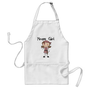 Pirate Girl Tshirts en Gifts Standaard Schort
