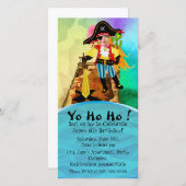 Pirate girl-uitnodiging (Voorkant / Achterkant)