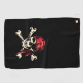 Pirate Golf Gift Golfhanddoek (Horizontaal)