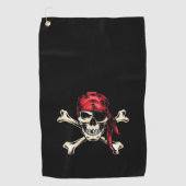 Pirate Golf Gift Golfhanddoek (Voorkant)