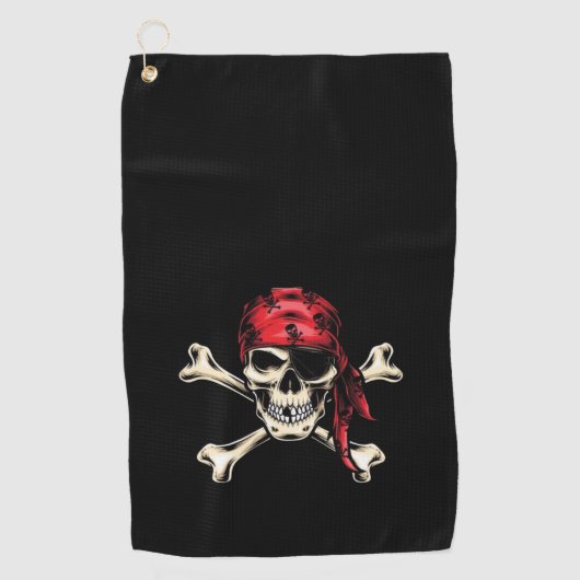 Pirate Golf Gift Golfhanddoek (Voorkant)