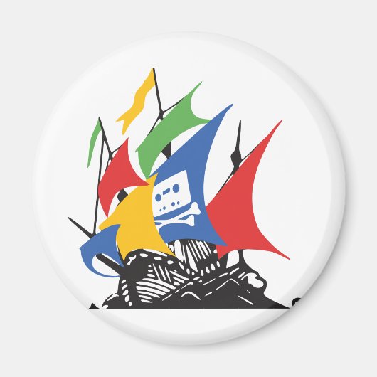 Pirate Google Magnet Magneet (Voorkant)