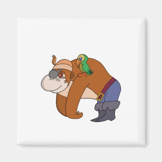 Pirate Gorilla Magneet (Voorkant)