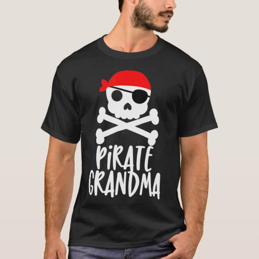 Pirate grand-mère crâne et Crossbones Tshirt Tee S (Devant)