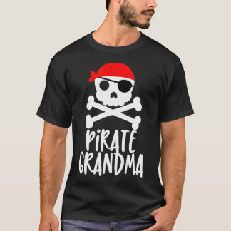 Pirate Grandma Skull en Crossbones T-shirt Sh