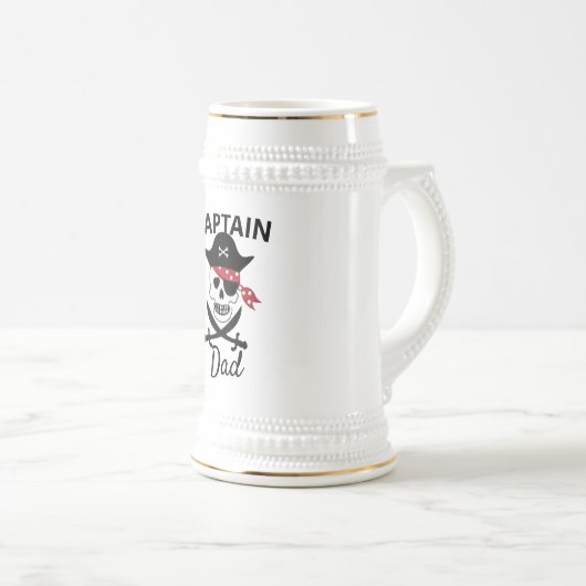 Pirate Graphic Keramisch Bier Mok, Home Bar Bier Bierpul (Voorkant rechts)