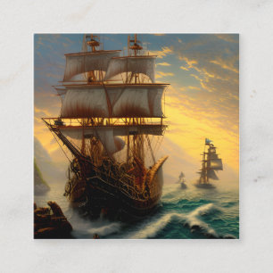 Pirate Graphic Vierkante Visitekaartje