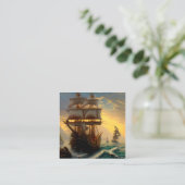 Pirate Graphic Vierkante Visitekaartje (Staand voorkant)