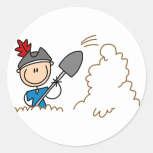 Pirate Graven voor Schat Sticker