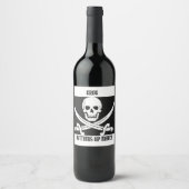 PIRATE GROG FLES WIJN ETIKET (Voorkant)