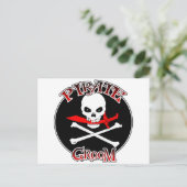 Pirate Groom Briefkaart (Staand voorkant)