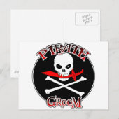 Pirate Groom Briefkaart (Voorkant / Achterkant)