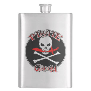 Pirate Groom Flask Heupfles