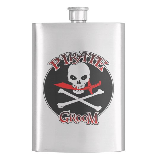 Pirate Groom Flask Heupfles (Voorkant)