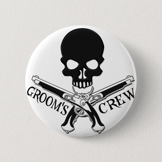 Pirate Groom's Crew Button (Voorkant)