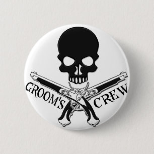 Pirate Groom's Crew Button