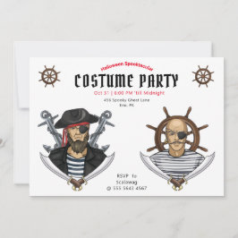 Pirate Halloween Costume Party Adult Kaart