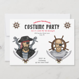 Pirate Halloween Costume Party Adult Kaart