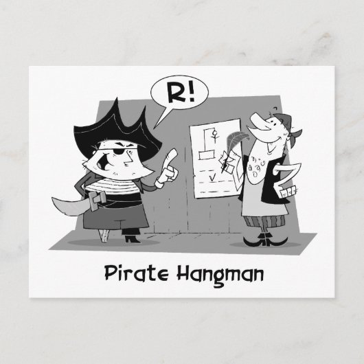 Pirate Hangman Briefkaart (Voorkant)
