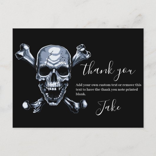 Pirate Hartelijk dank voor het Briefkaart Skull en (Voorkant)
