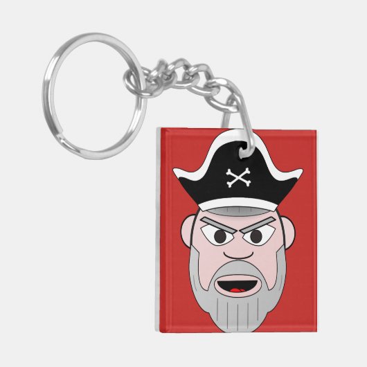 Pirate Head Art Design Sleutelhanger (Voorkant Links)