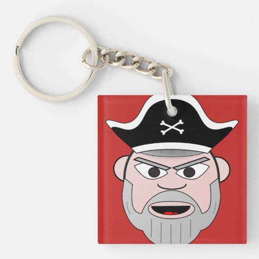 Pirate Head Art Design Sleutelhanger (Voorkant)