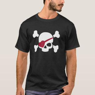 Pirate Heart Eye Patch Valentine Day T-shirt