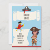 PIRATE INVITATION D'ANNIVERSAIRE (Devant)