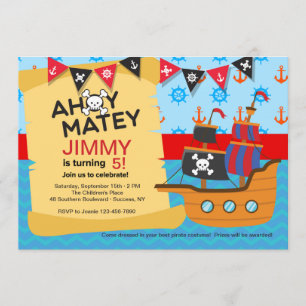 Pirate Invitation Kaart
