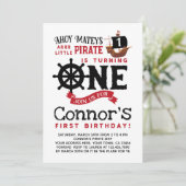 Pirate Invitation pour le premier anniversaire (Debout devant)