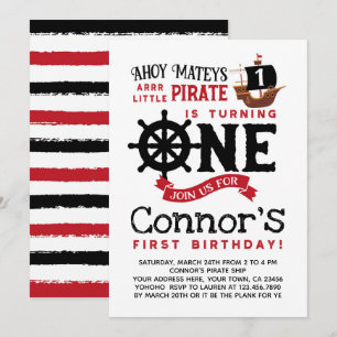 Pirate Invitation pour le premier anniversaire
