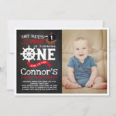Pirate Invitation pour le premier anniversaire ave (Devant)