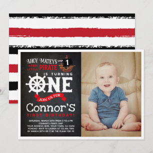 Pirate Invitation pour le premier anniversaire ave