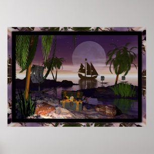 Pirate Island van David Wilder Poster