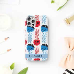 Pirate Jellyfish, Jellyfish Pattern, Jouw naam iPhone 12 Pro Hoesje