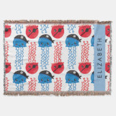 Pirate Jellyfish, Jellyfish Pattern, Jouw naam Deken (Voorkant)