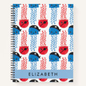 Pirate Jellyfish, Jellyfish Pattern, Jouw naam Notitieboek (Voorkant)